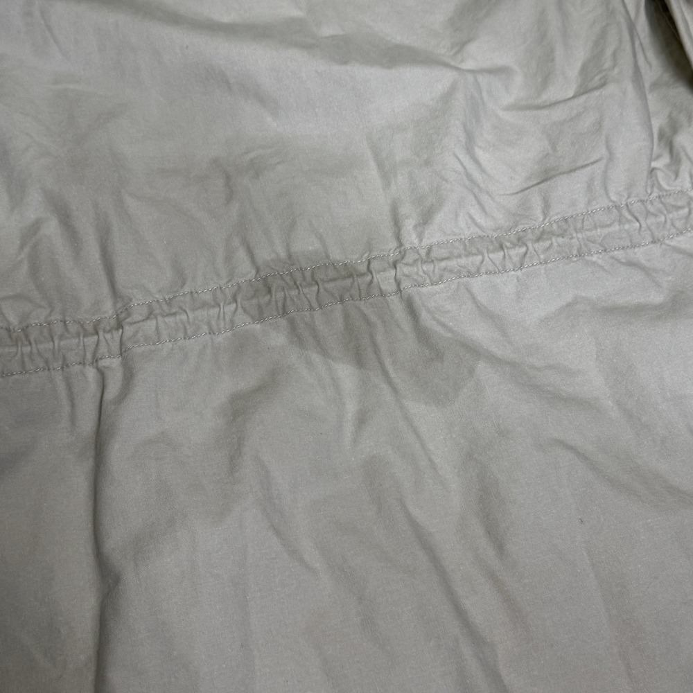 Vintage 1980s Banana Republic L Large Safari Jacket Shirt Shacket Cream Cotton - Picture 10 of 16